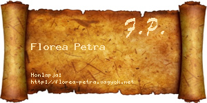 Florea Petra névjegykártya